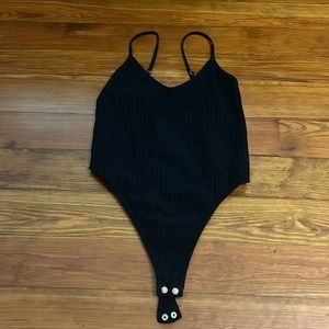 Forever 21 ribbed black bodysuit (S)